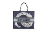 Christian Dior Book Tote Large Blue Tie Dye